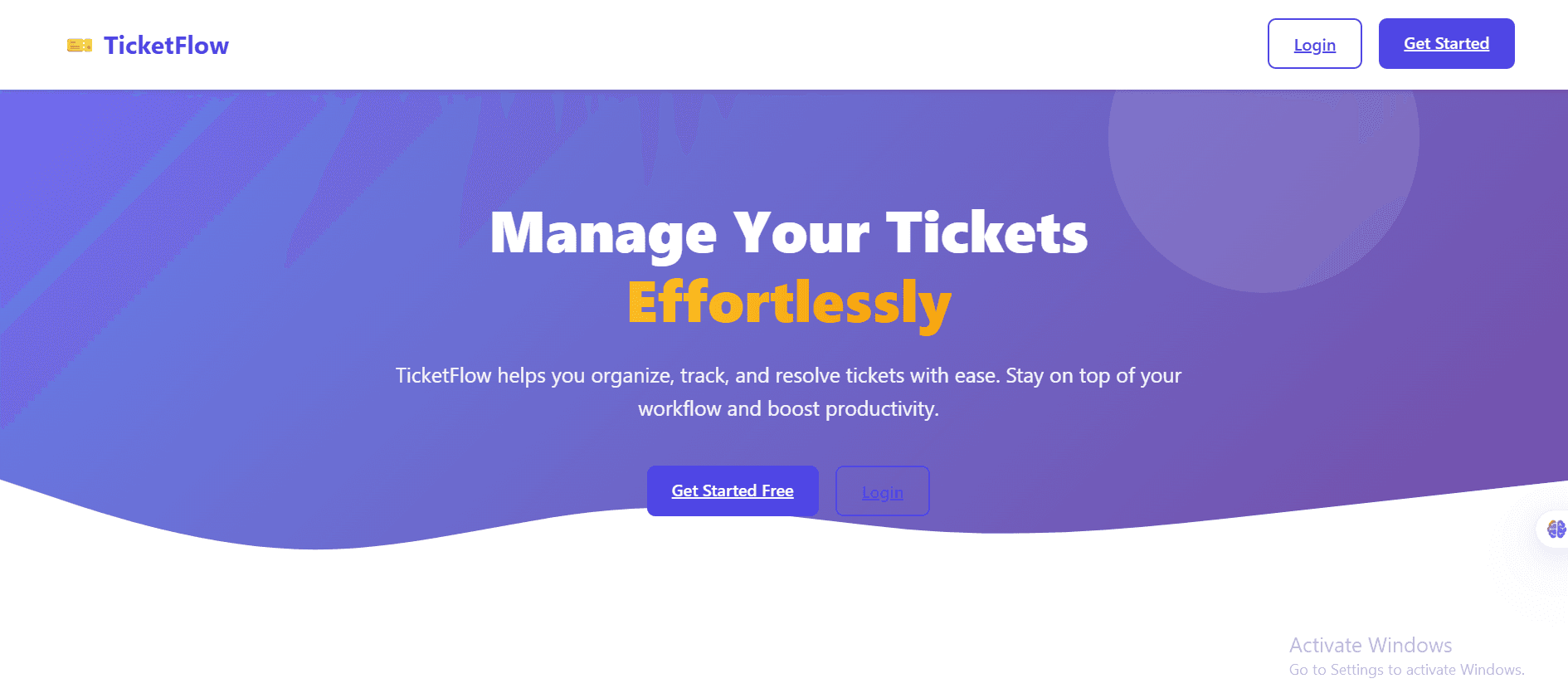 TicketFlow Multi-Framework preview